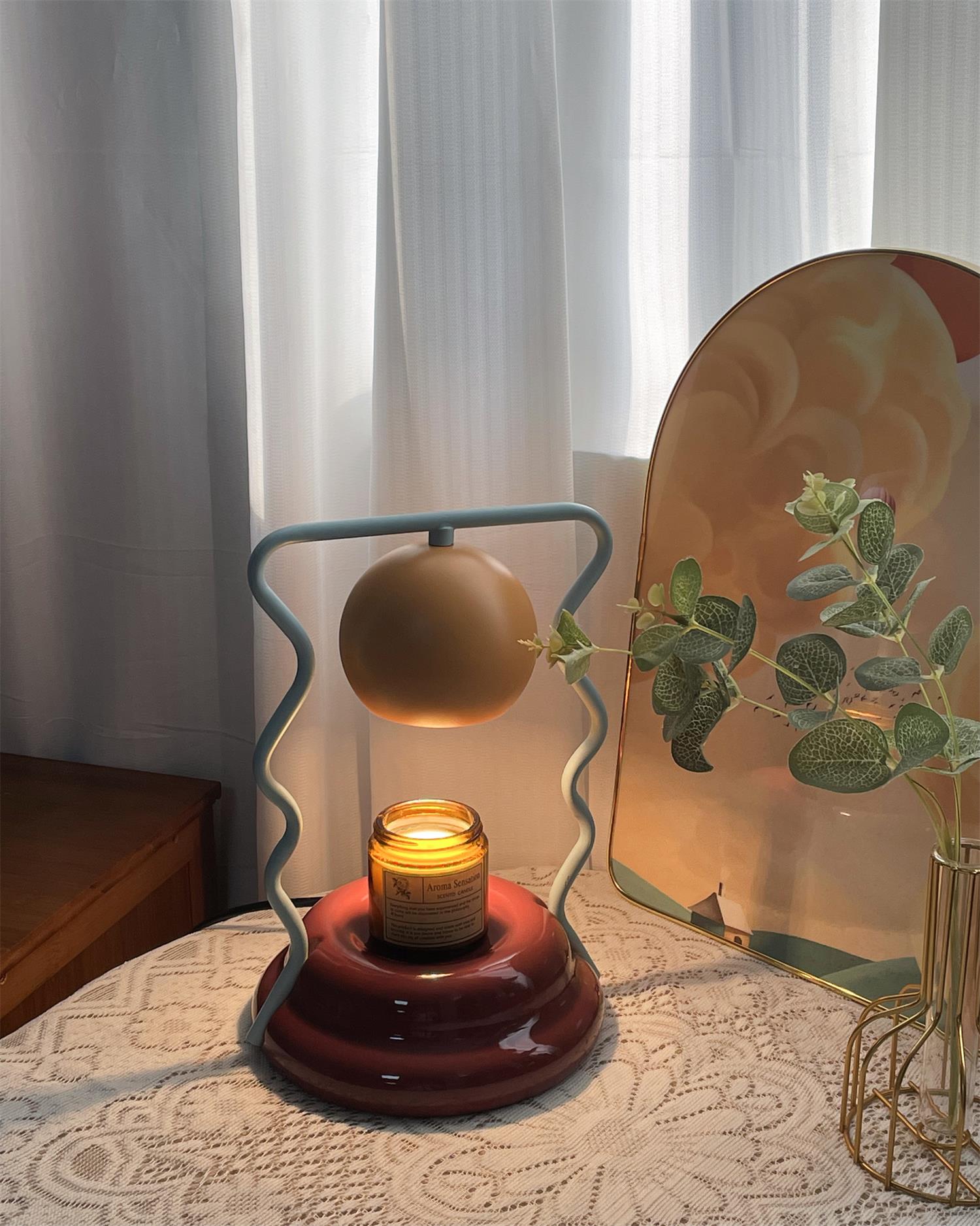 Hourglass Sculptural Candle Warmer Lamp