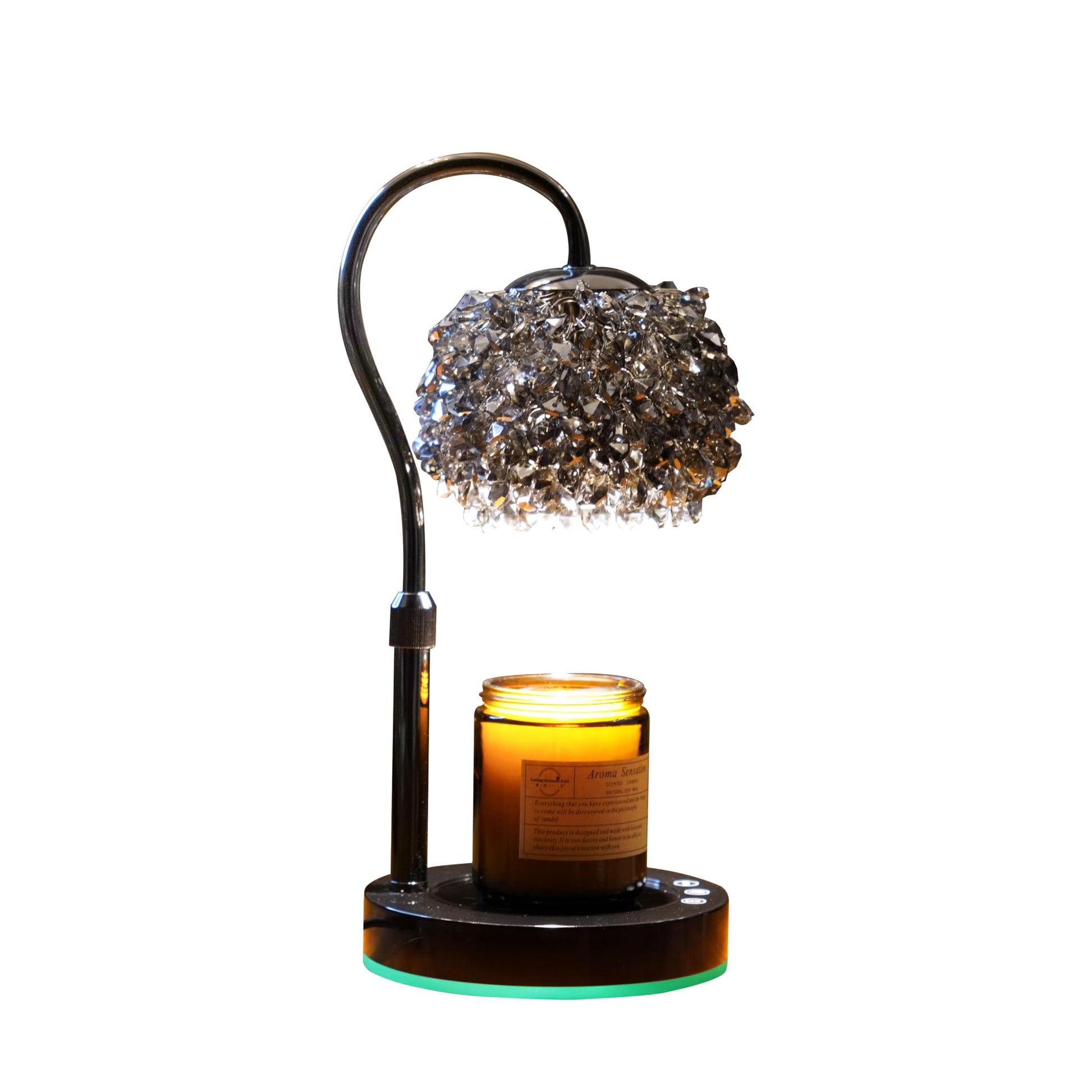 Crystal Shade Candle Warmer Lamp with Dimmer