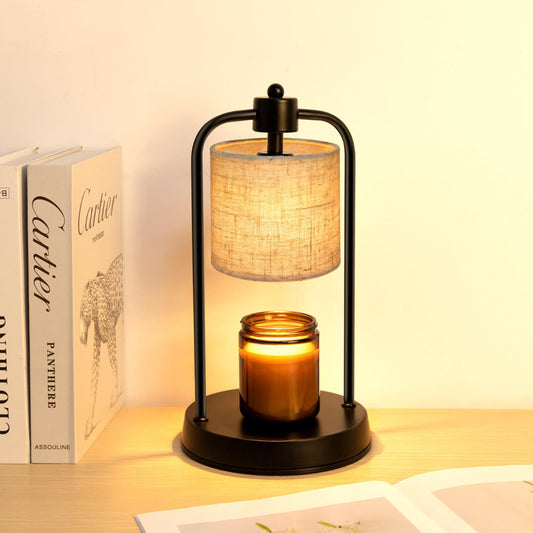 Linen Shade Candle Warmer Lamp