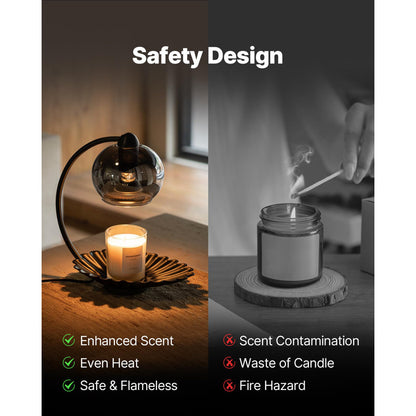 Suspended Glass Dome Candle Warmer Lamp