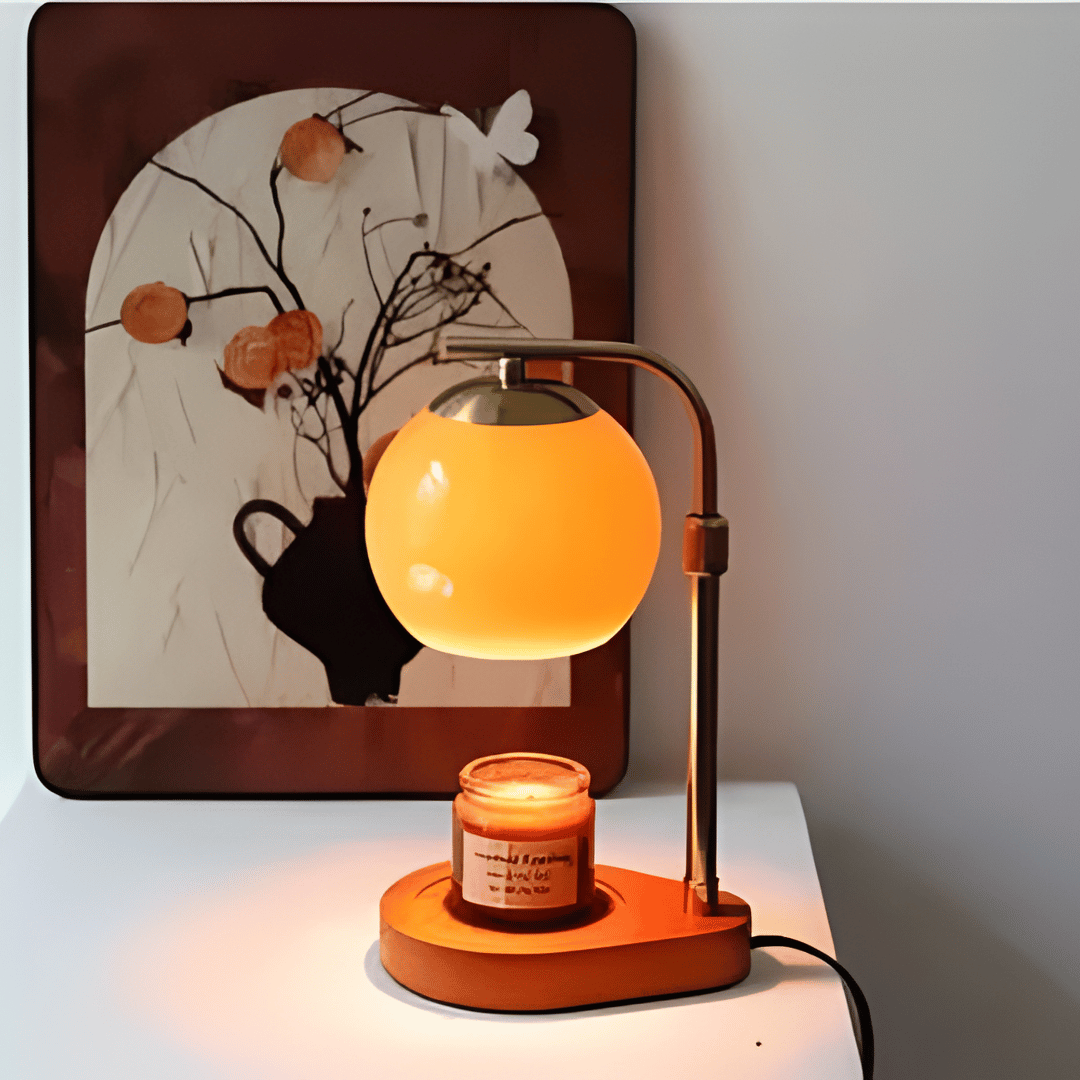 Sculpted Glass Candle Warmer Lamp