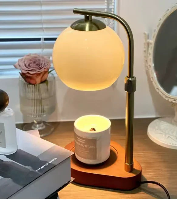 Sculpted Glass Candle Warmer Lamp