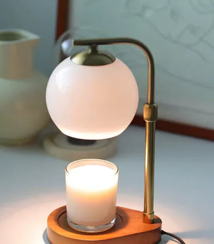 Sculpted Glass Candle Warmer Lamp