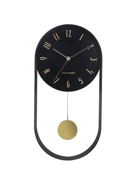 Dual Dial Pendulum Wall Clock
