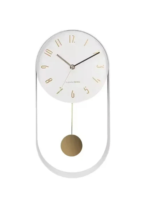 Dual Dial Pendulum Wall Clock