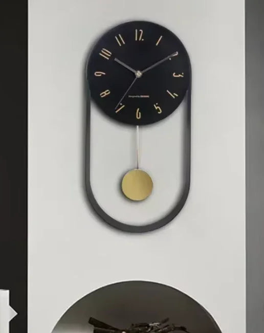 Dual Dial Pendulum Wall Clock