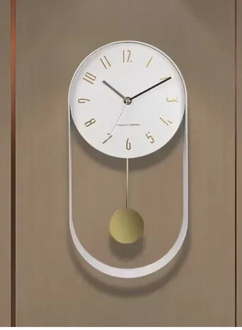Dual Dial Pendulum Wall Clock