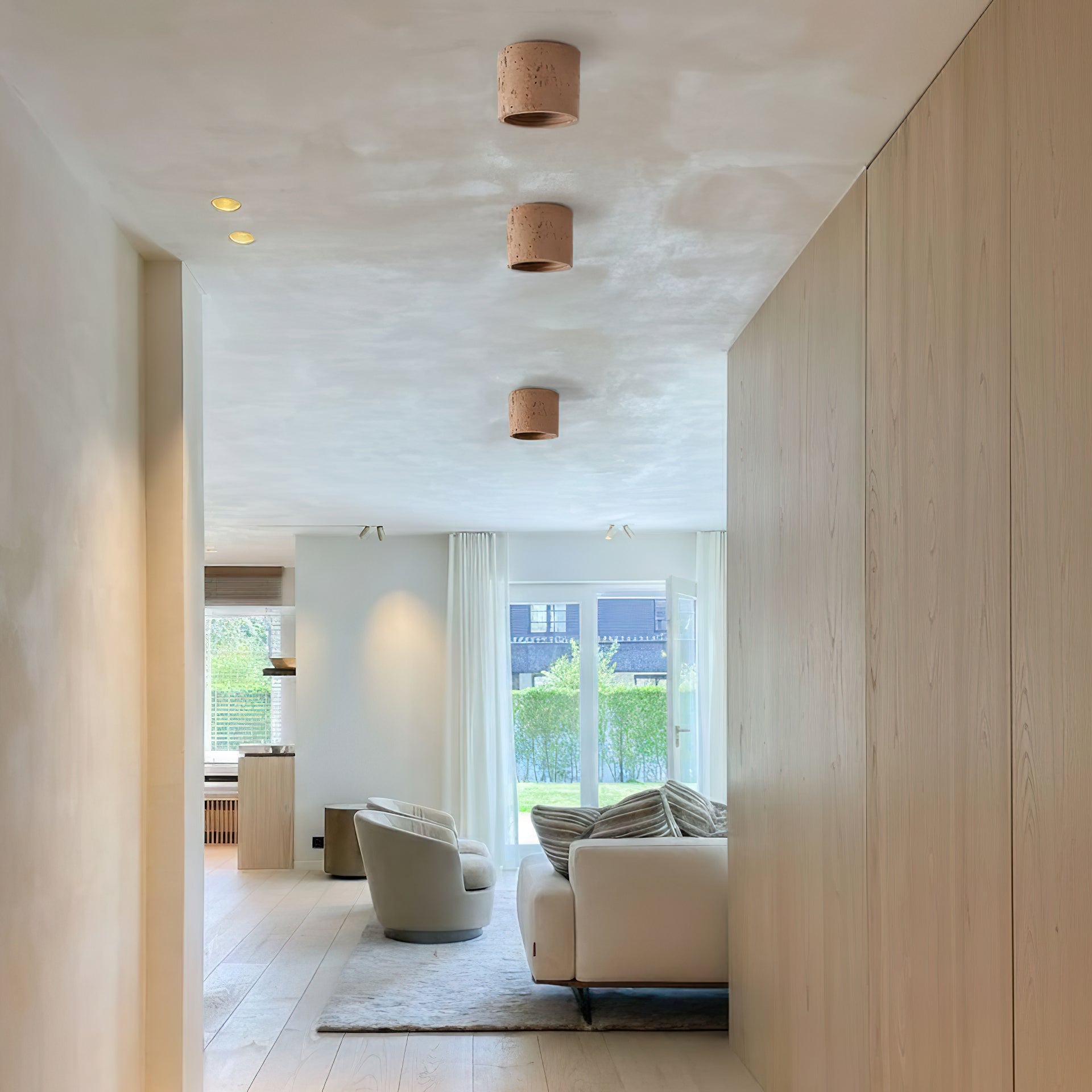 Fabric Shade Flush Mount Ceiling Light