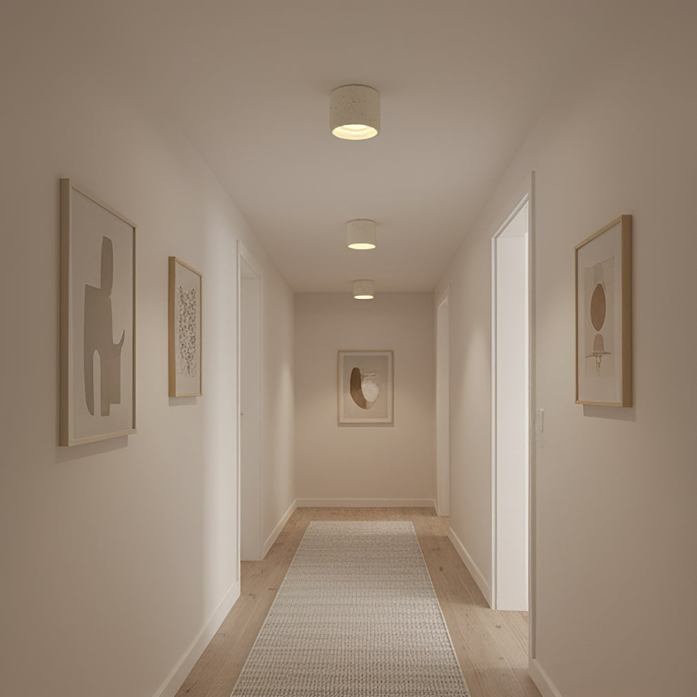 Fabric Shade Flush Mount Ceiling Light