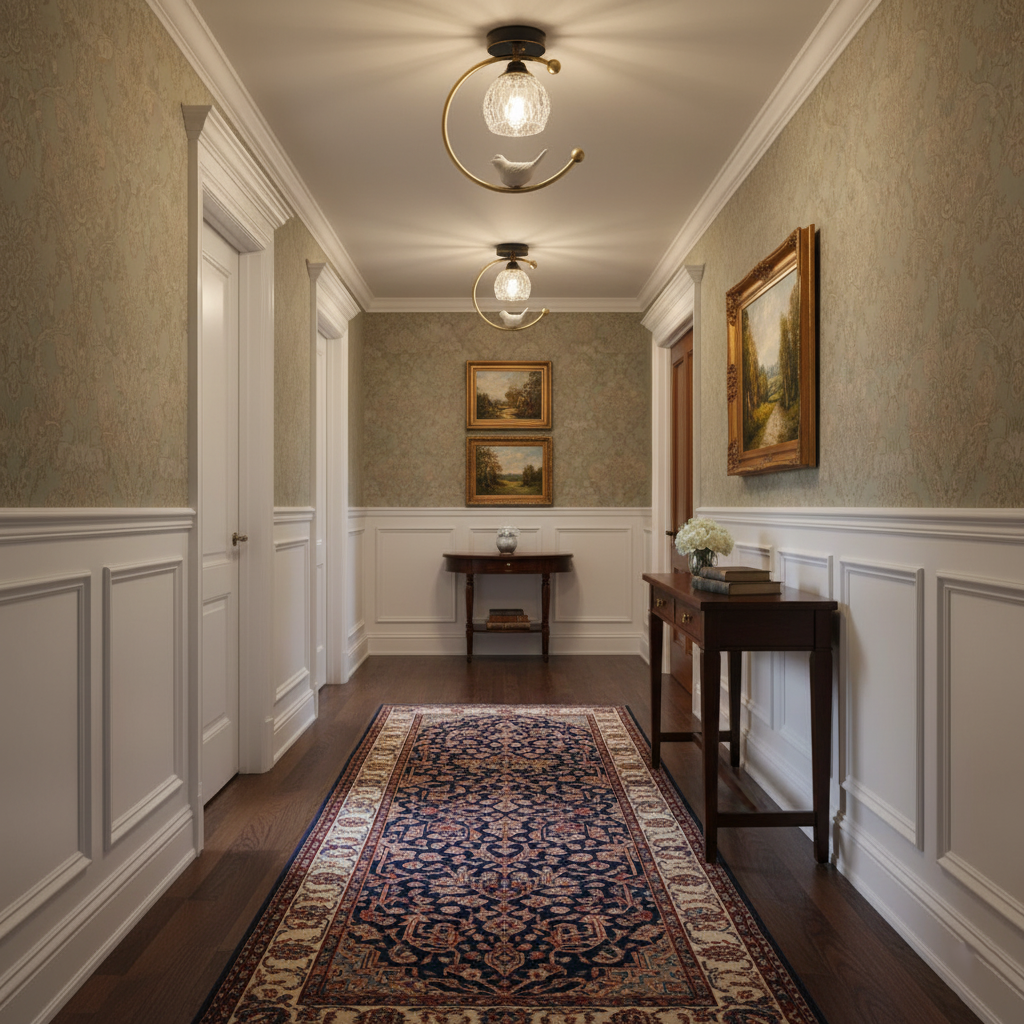 Ceramic Bird Flush Mount Ceiling Light