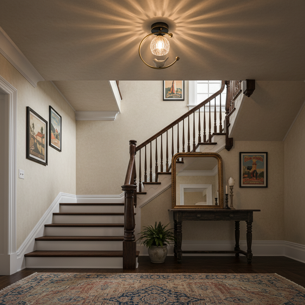 Ceramic Bird Flush Mount Ceiling Light