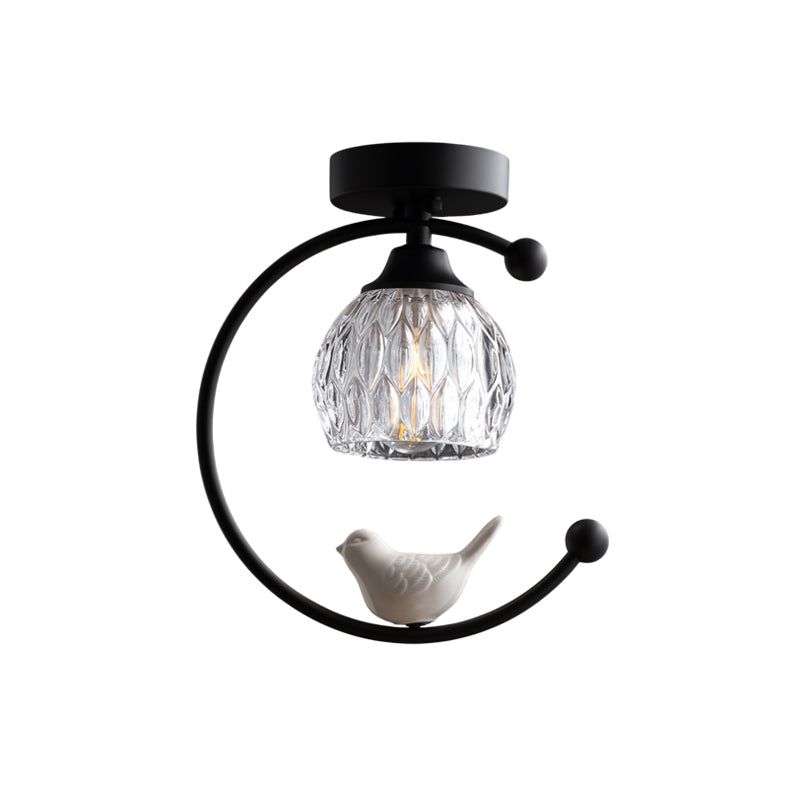 Ceramic Bird Flush Mount Ceiling Light