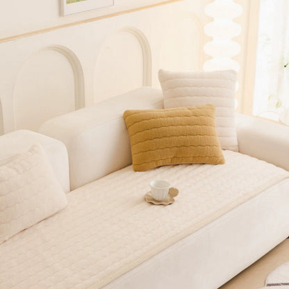 Soft Textured Couch Cover | Thick Plush Sofa Bedding