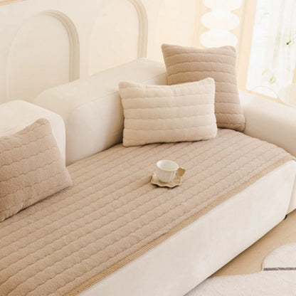 Soft Textured Couch Cover | Thick Plush Sofa Bedding