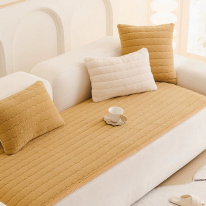 Soft Textured Couch Cover | Thick Plush Sofa Bedding
