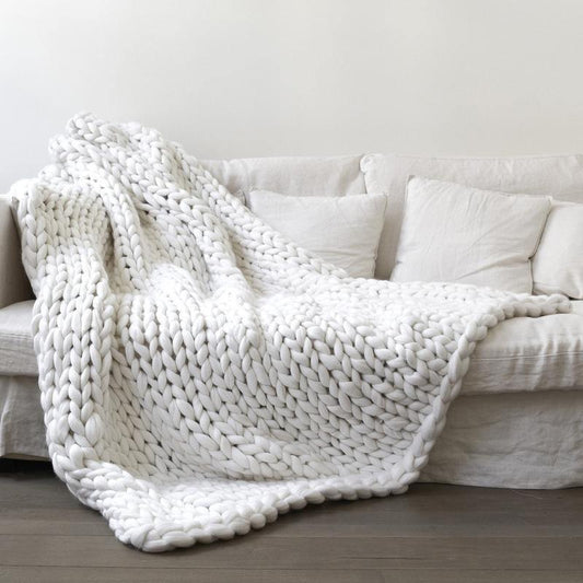 Textured Knit Throw Blanket
