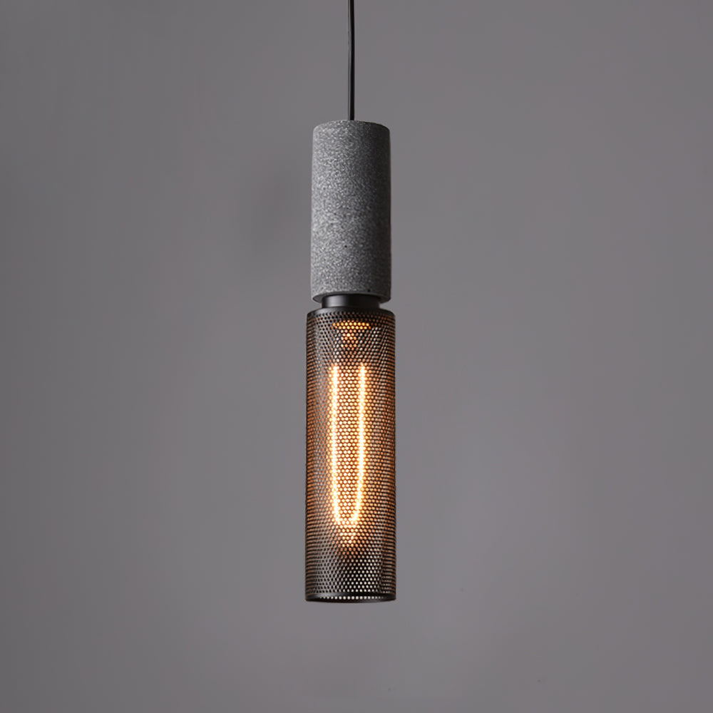 Concrete Cylinder Pendant Lighting