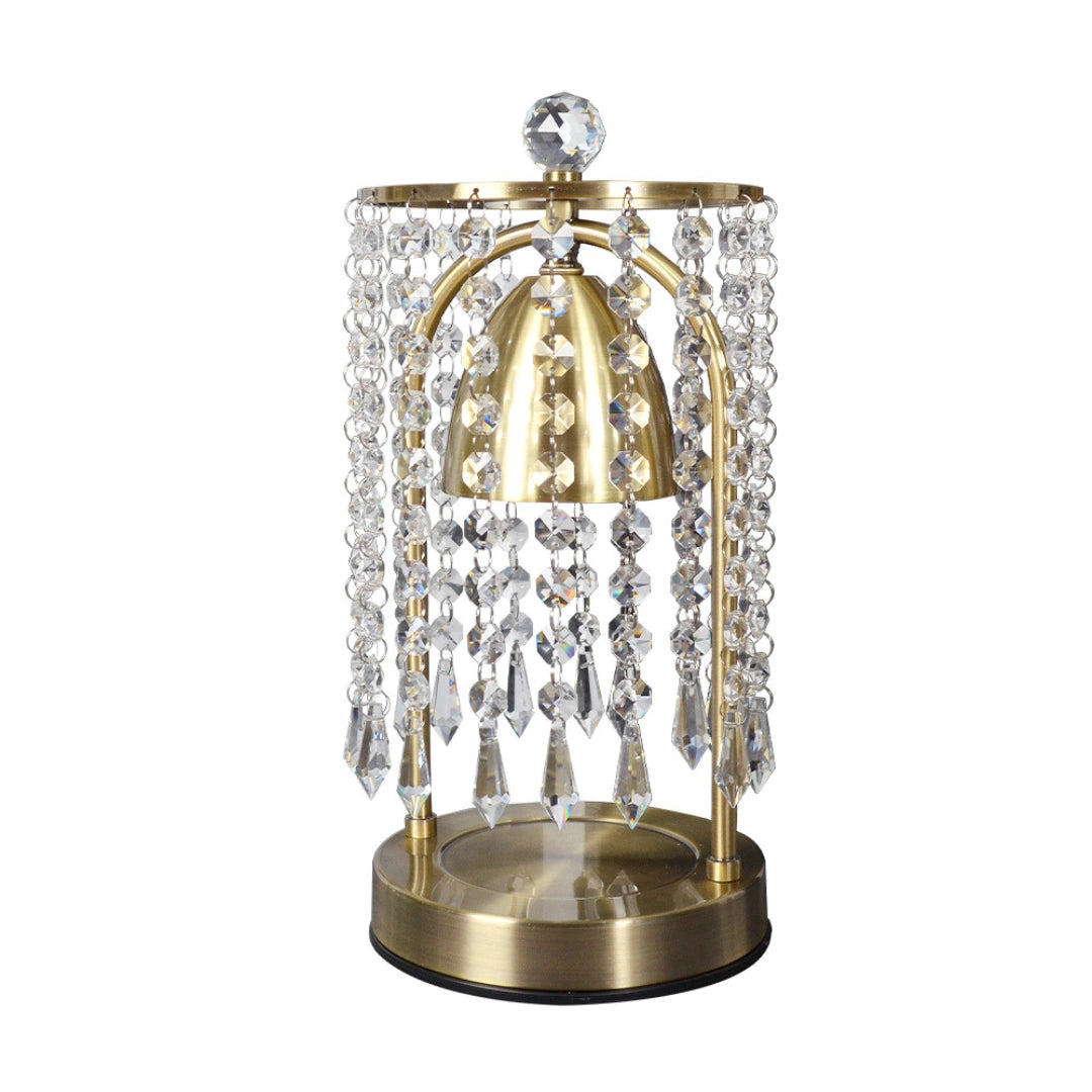 Crystal Beaded Candle Warmer Lamp with Timer and Dimmer
