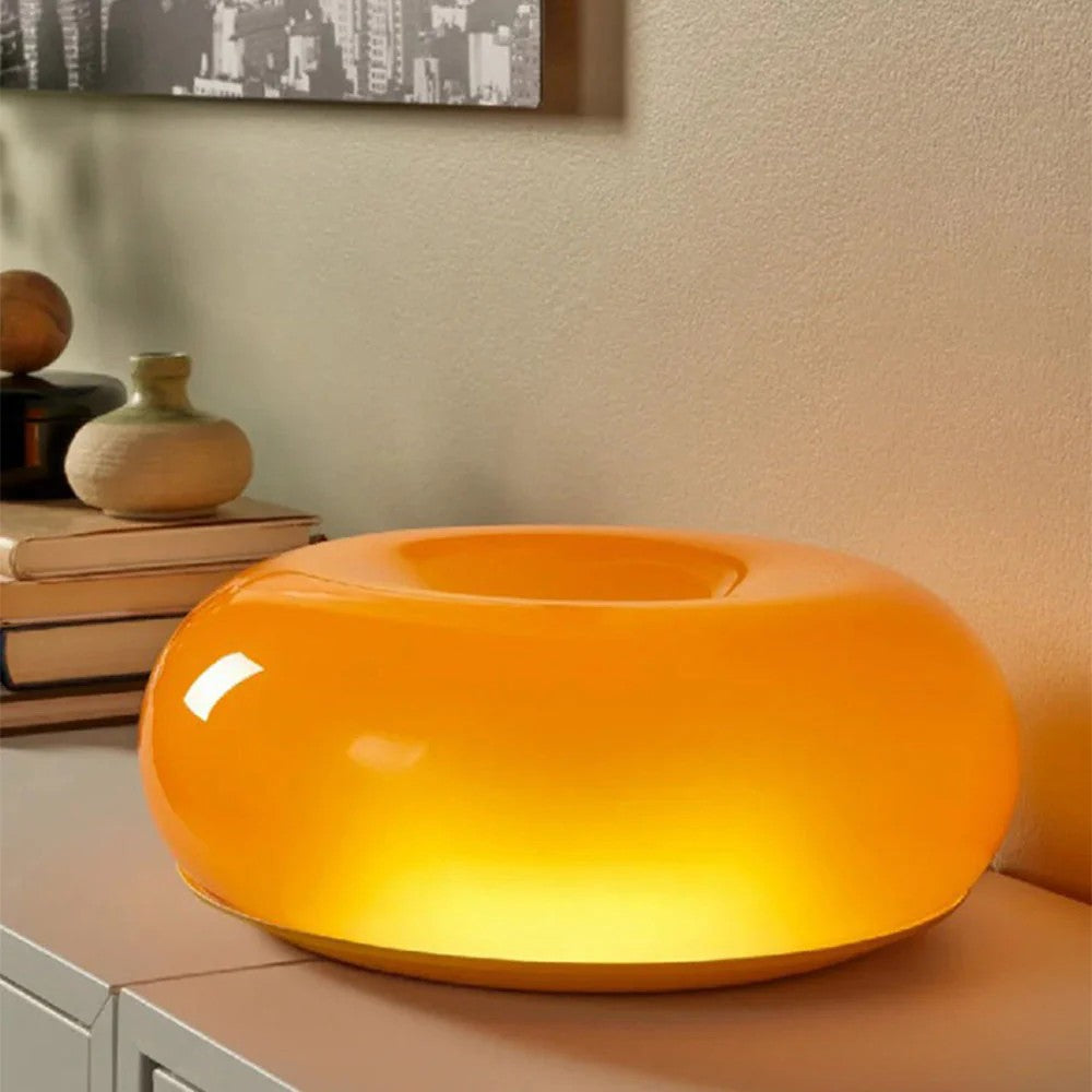 Donut-Style Orange Ambient Table Lamp