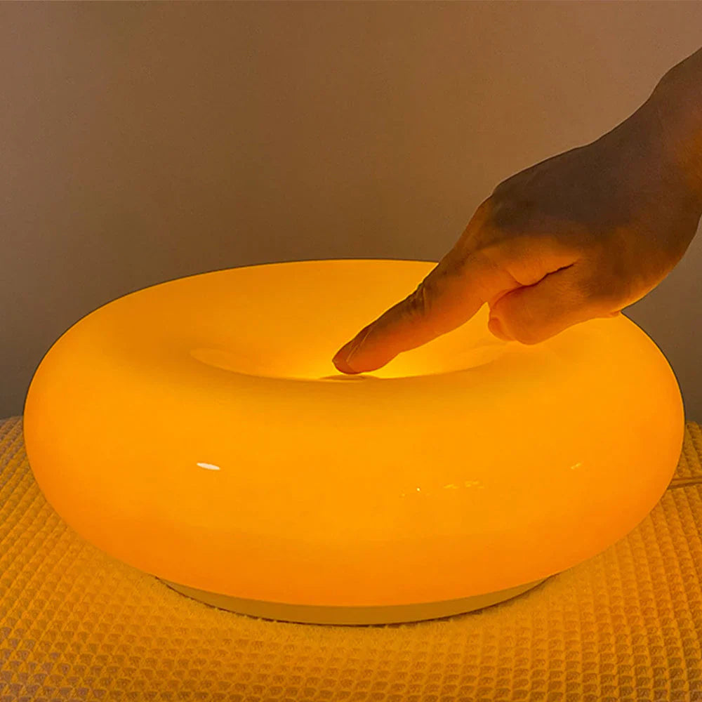 Donut-Style Orange Ambient Table Lamp