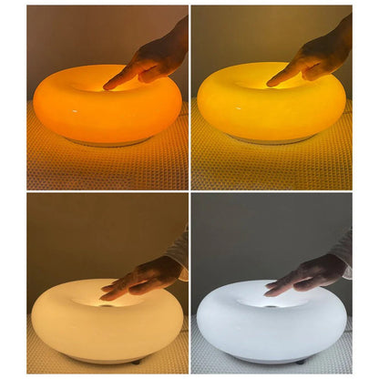 Donut-Style Orange Ambient Table Lamp