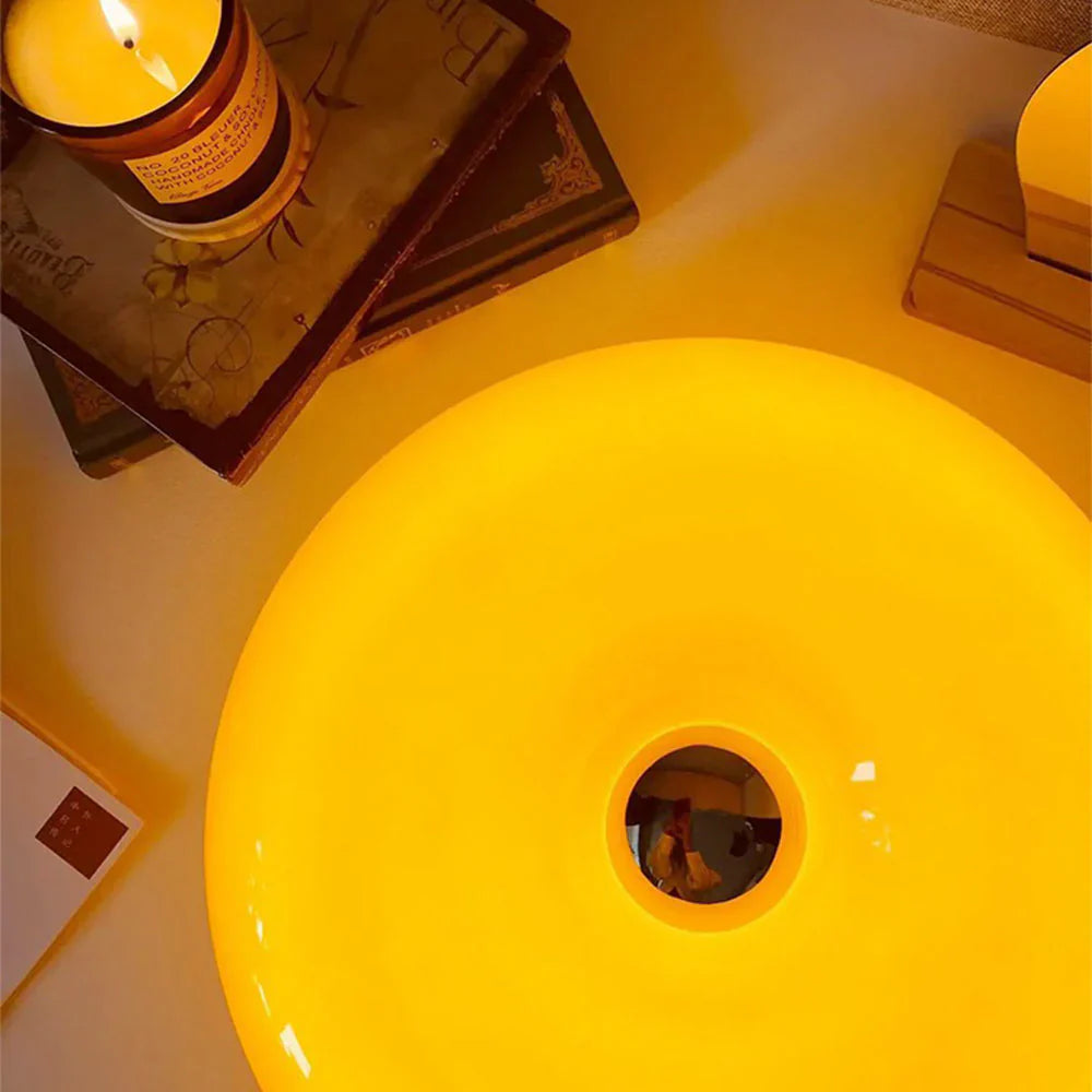 Donut-Style Orange Ambient Table Lamp