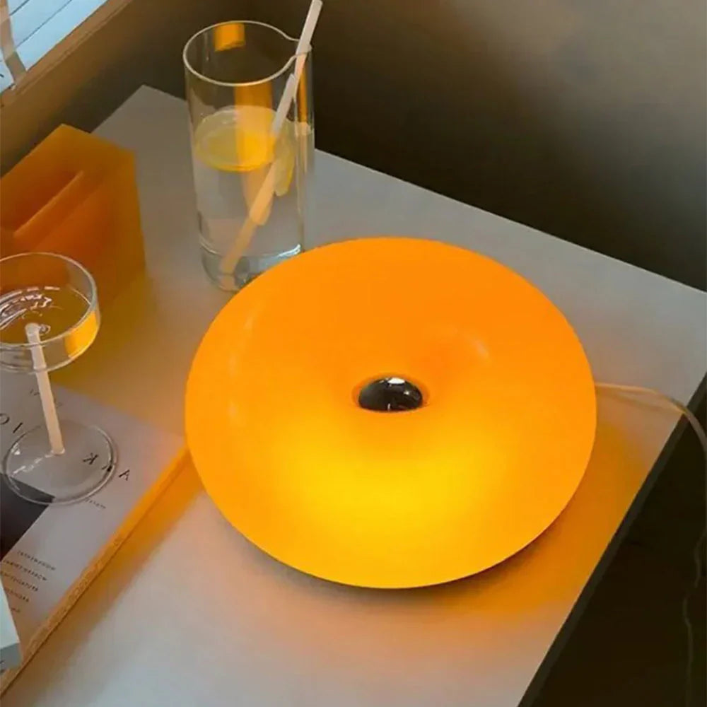Donut-Style Orange Ambient Table Lamp