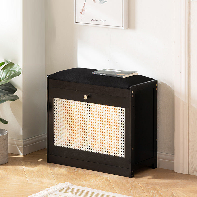 Japanese Bamboo Ventilated Shoe Bench – Entryway Storage