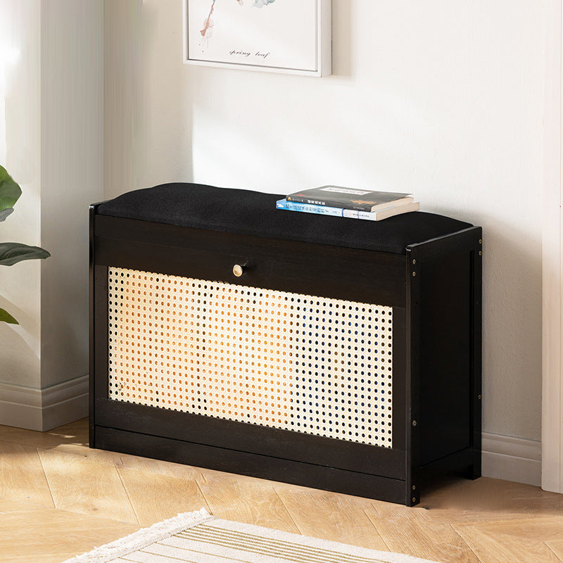 Japanese Bamboo Ventilated Shoe Bench – Entryway Storage