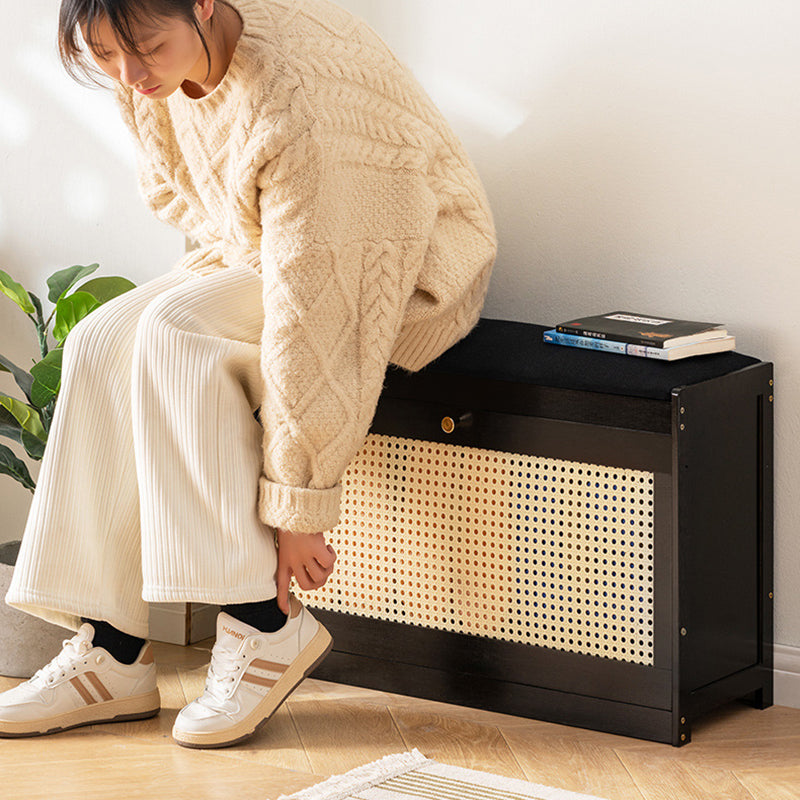 Japanese Bamboo Ventilated Shoe Bench – Entryway Storage