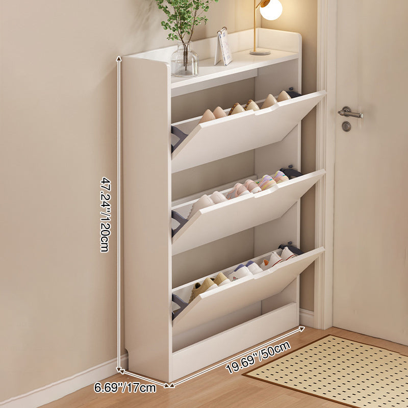 Ultra Slim Shoe Cabinet – Solid Wood Entryway Storage 2–3 Tier