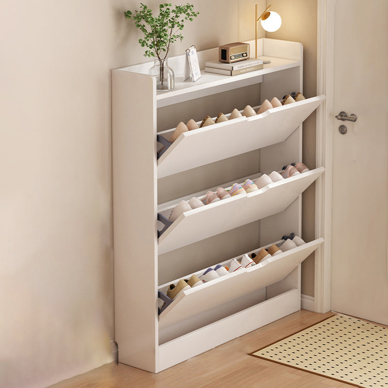 Ultra Slim Shoe Cabinet – Solid Wood Entryway Storage 2–3 Tier