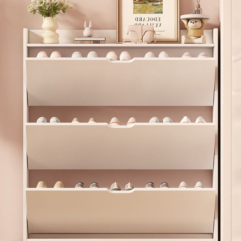 Ultra Slim Shoe Cabinet – Solid Wood Entryway Storage 2–3 Tier