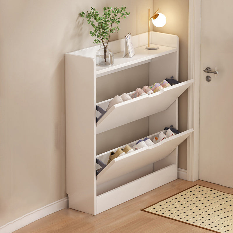 Ultra Slim Shoe Cabinet – Solid Wood Entryway Storage 2–3 Tier