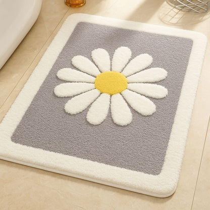 DaisyBloom | Non-Slip Bath Mat – Soft Microfiber Floral Design 1