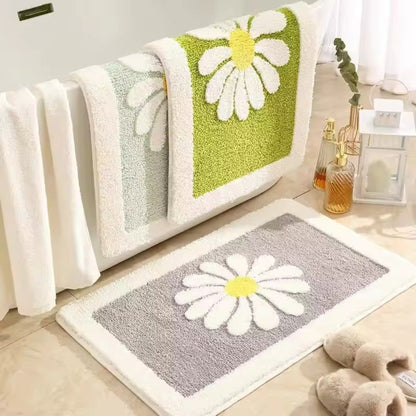 DaisyBloom | Non-Slip Bath Mat – Soft Microfiber Floral Design 5
