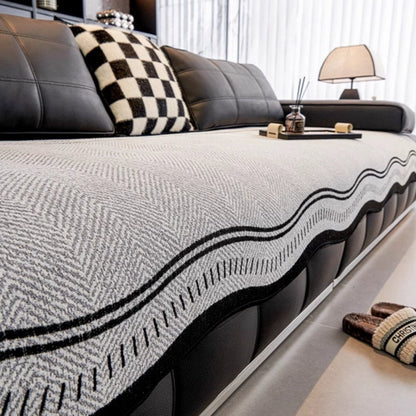 Woven Tassel Couch Cover | Modern Wave Sofa Bedding