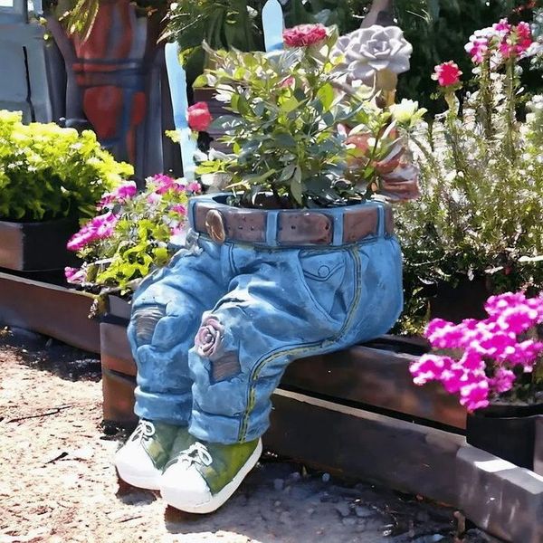 Denim Jeans Garden Planter