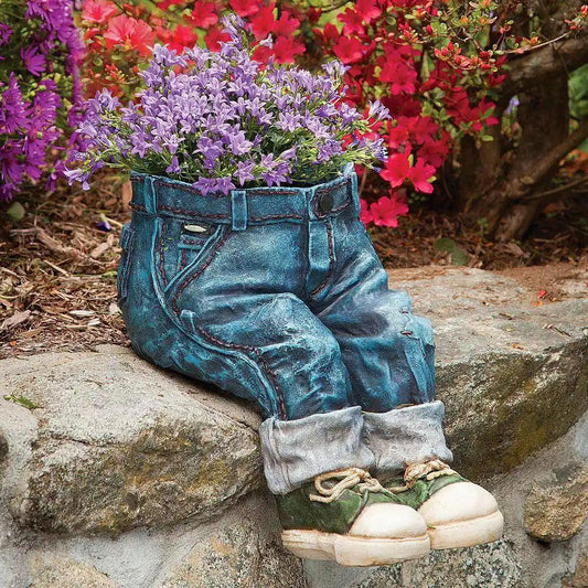 Denim Jeans Garden Planter