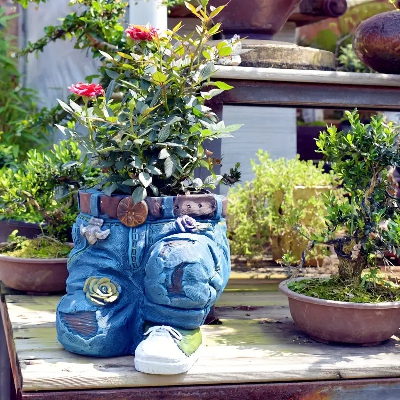 Denim Jeans Garden Planter