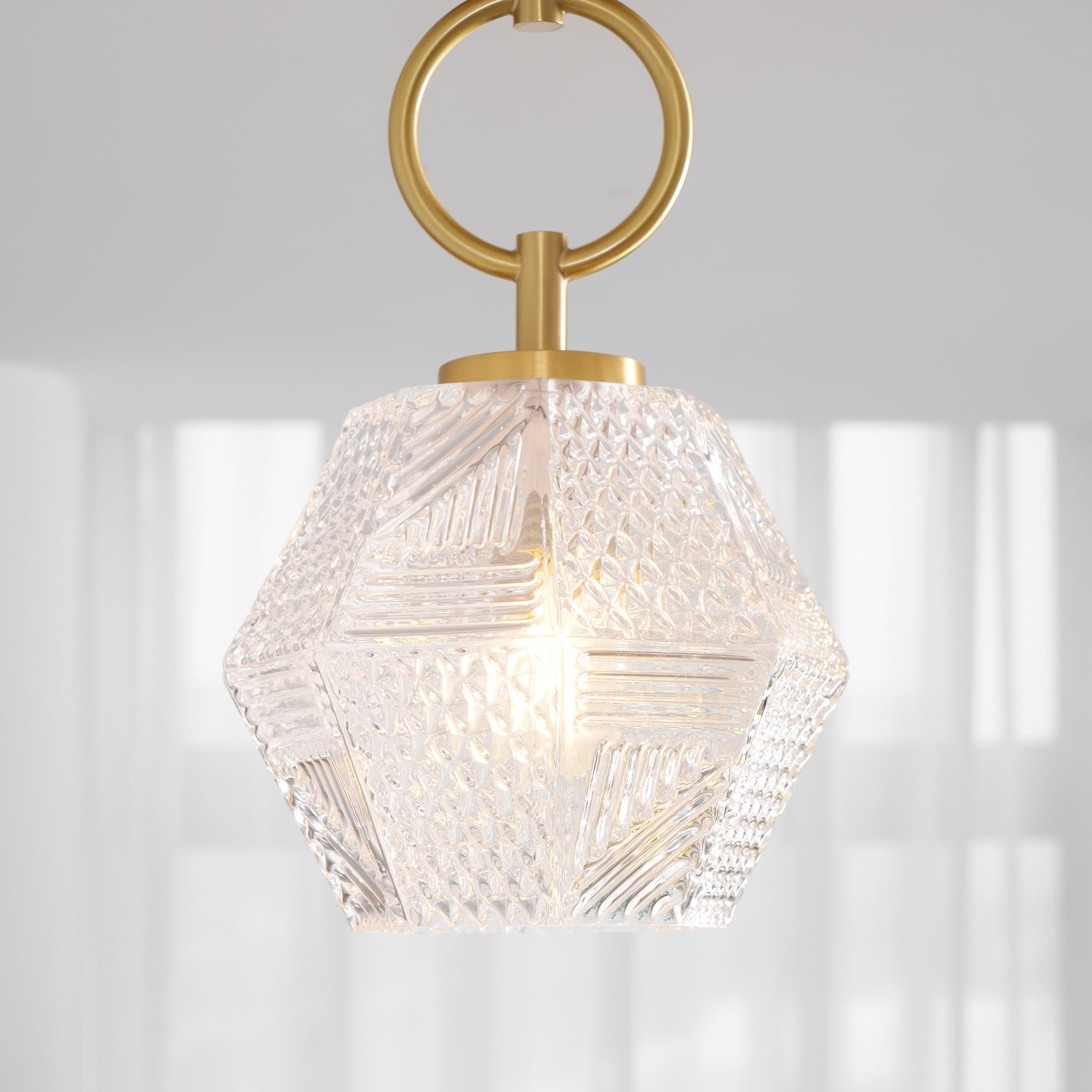 Diamond Glass Flush Mount Ceiling Light