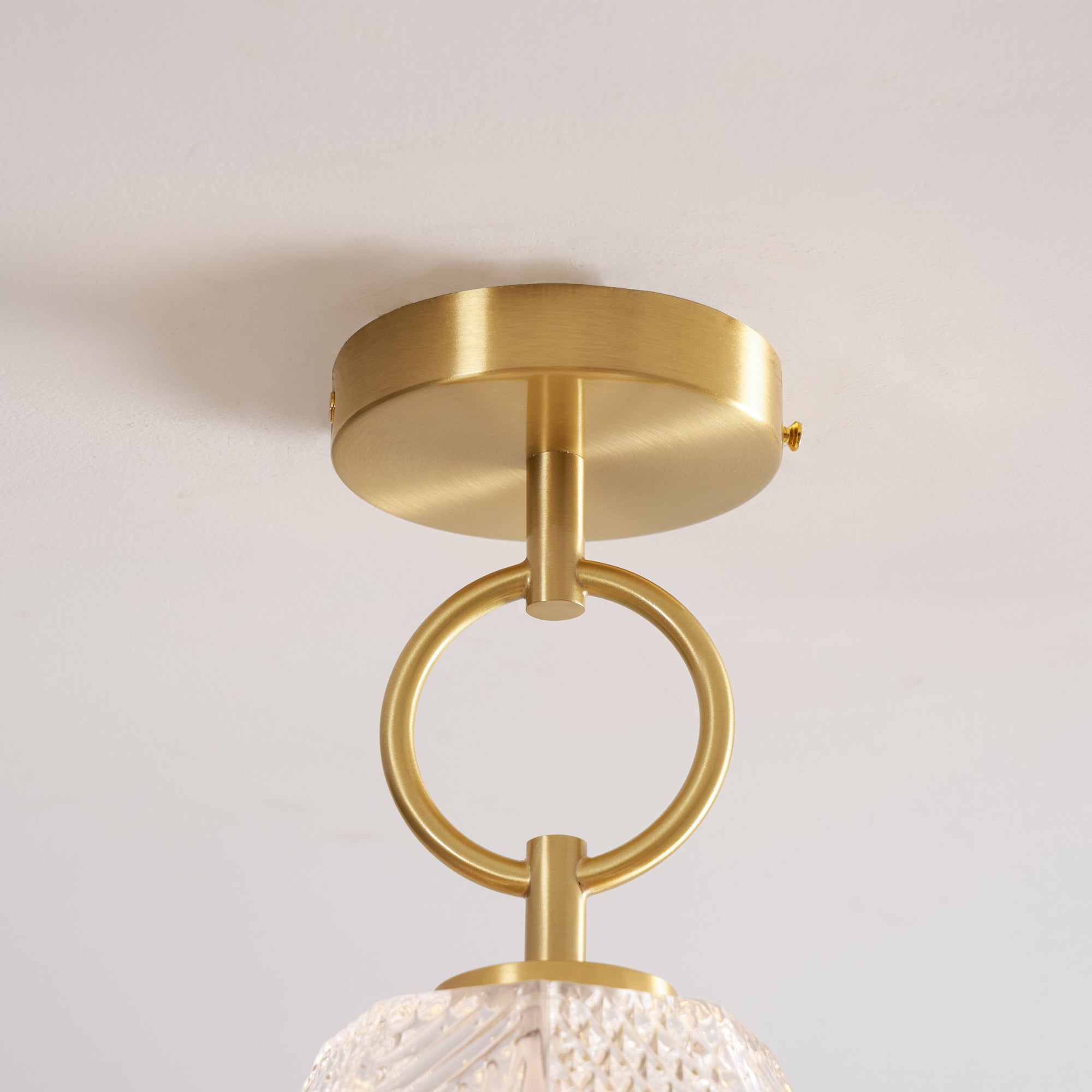 Diamond Glass Flush Mount Ceiling Light