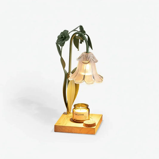 Dimmable Flower Shade Candle Warmer Lamp
