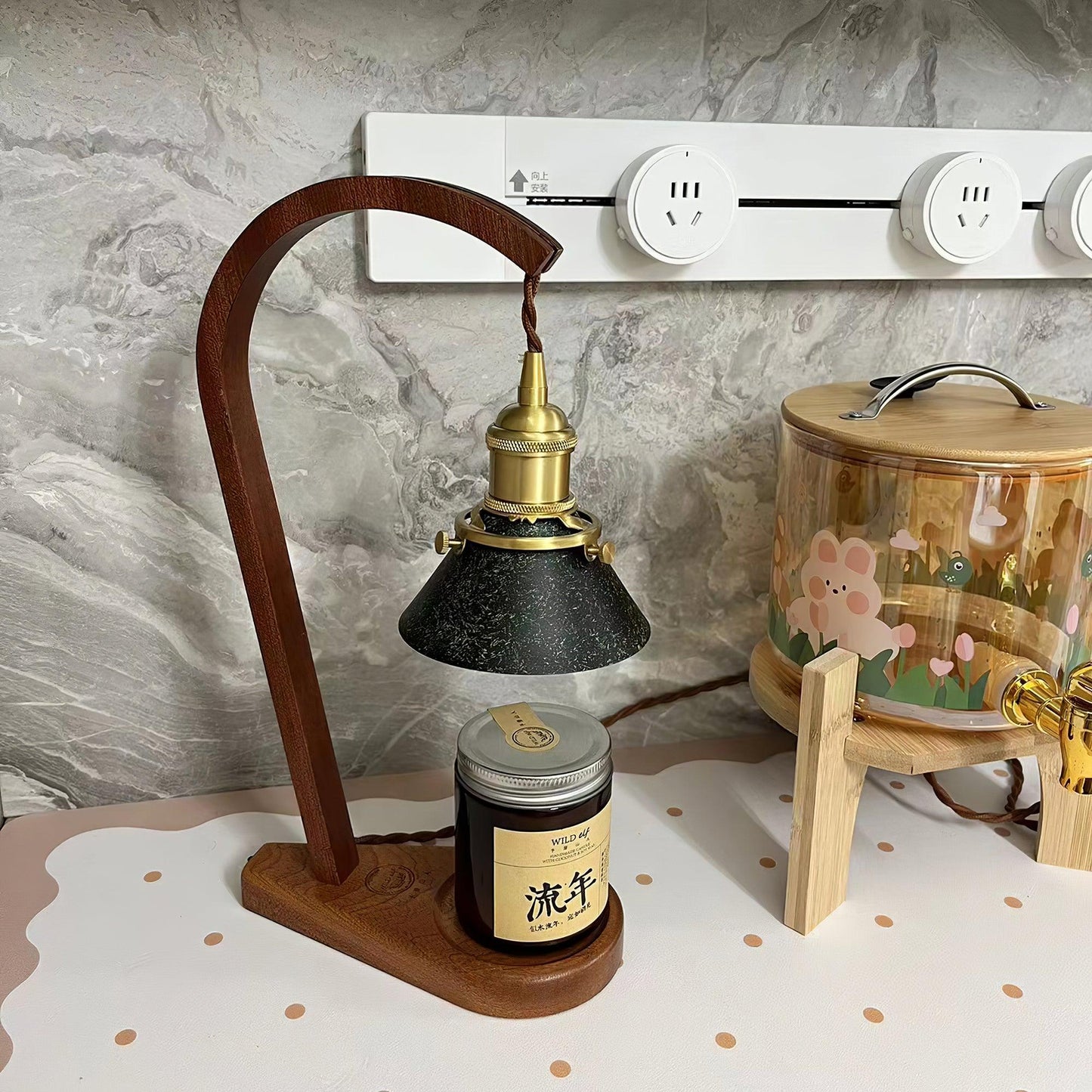 Modern Angled Arm Candle Warmer Lamp