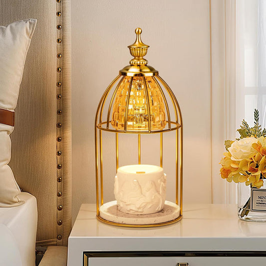 Gold Birdcage Candle Warmer Lamp