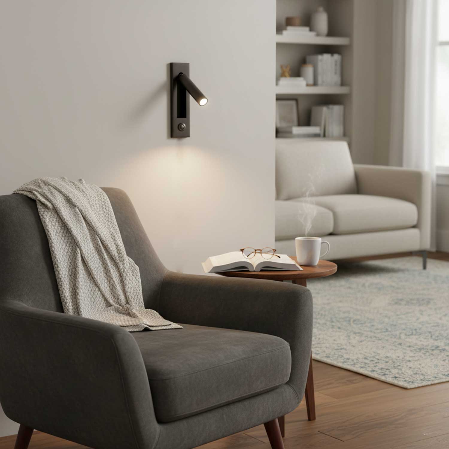 Inset Bedside Reading Wall Light