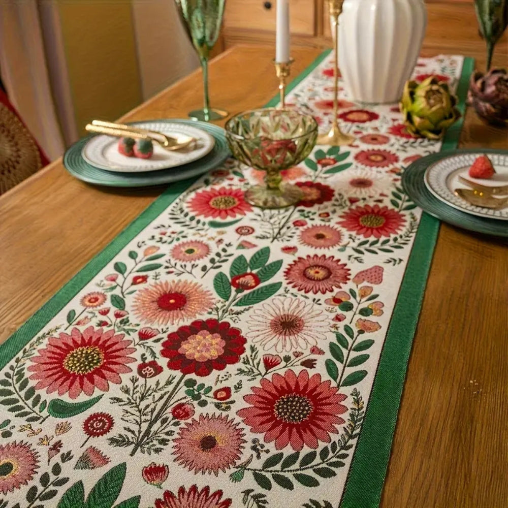 Floral Table Runner | Pattern with Tassels