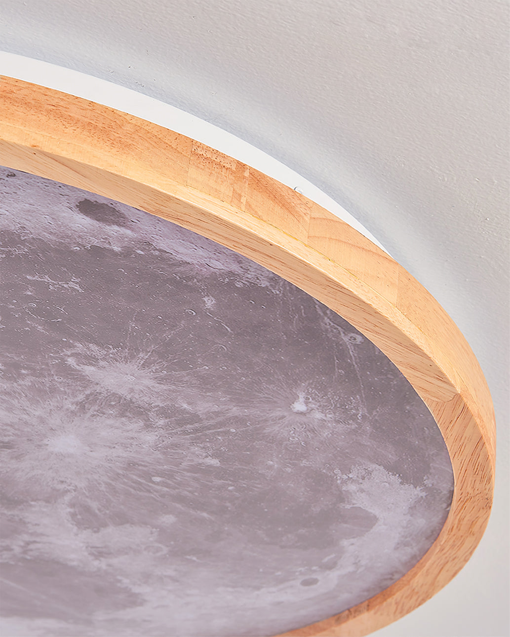 Wood Trim Round Ceiling Light