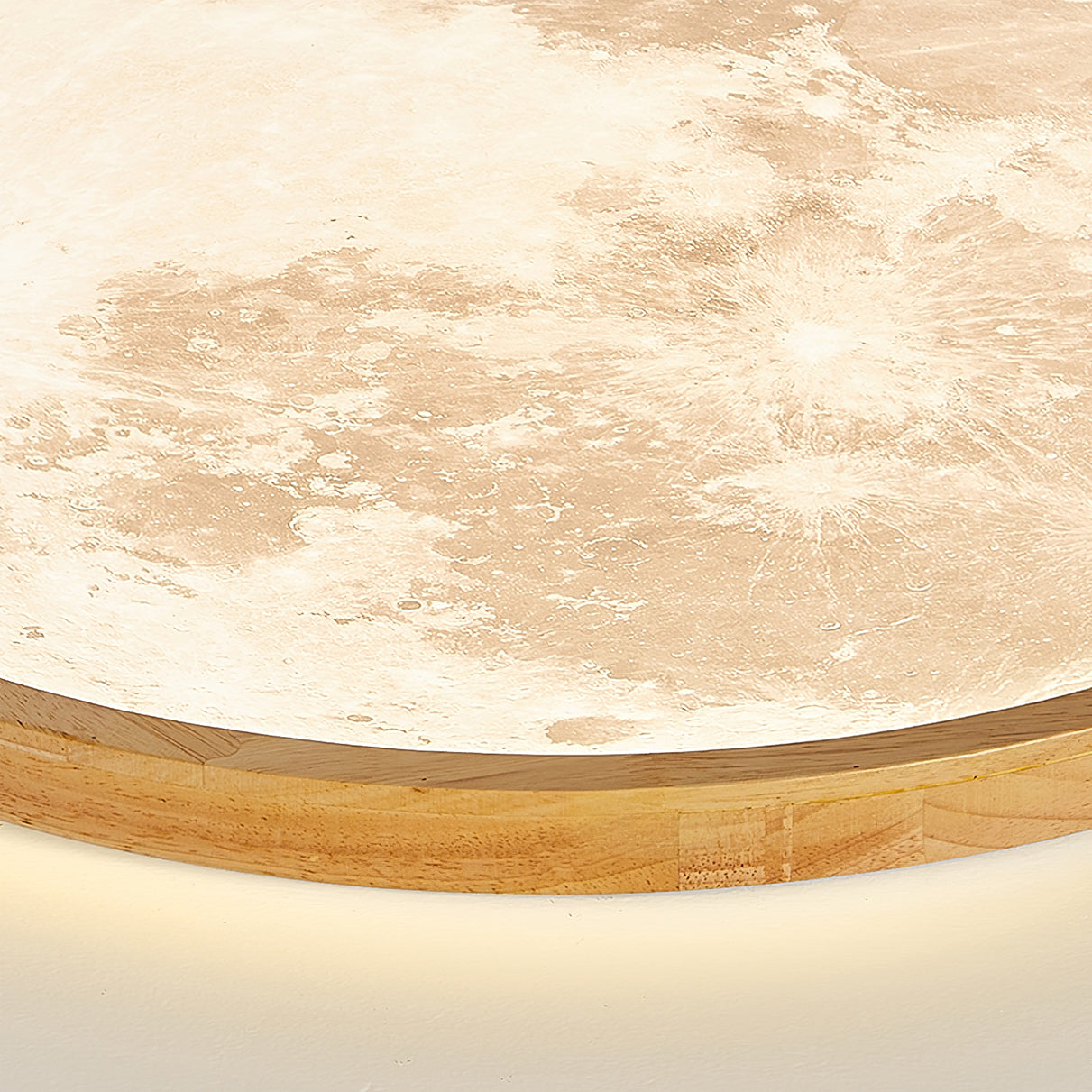 Wood Trim Round Ceiling Light