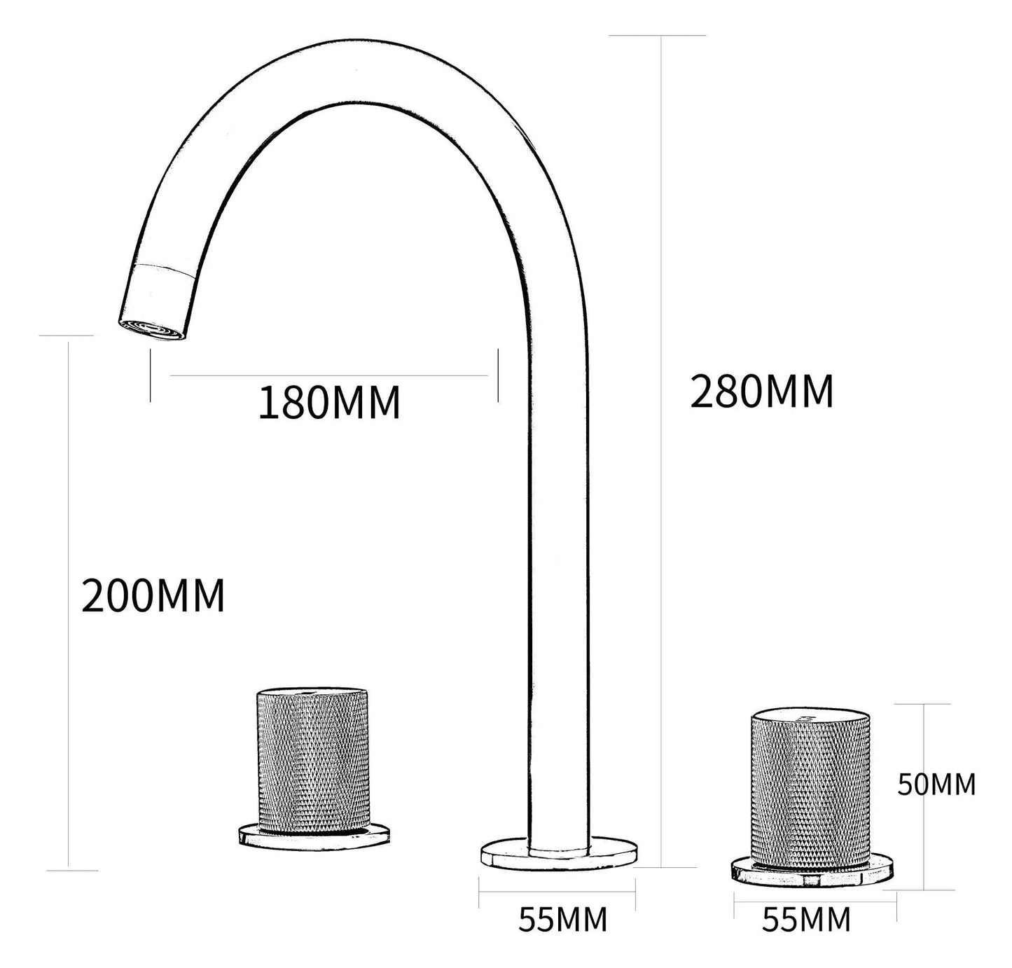 Evelina - Deck Mounted Bathroom Sink Faucets BO-HA
